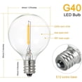 thumbnail image 3 of Bombilla específica CA 220-230 V, 1 W, G40, casquillo de rosca E12, blanco cálido, juego de 3 para guirnaldas de luces decorativas, 3 of 5
