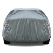OTOEZ Heavy Duty Waterproof Full Car Cover All Weather Protection Outdoor Indoor Use UV Dustproof for Auto SUV Sedan