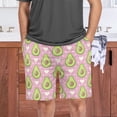 thumbnail image 6 of Men's Pajama Shorts Bottoms with Pockets Soft Lightweight Lounge Sleep Wear Avocado and Heart, 6 of 6