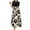 Beige, variant on Summer Dresses for Women 2025 Floral Print Wrap Short Sleeve Maxi Dress Patchwork Ruffle Hem A Line Dress Black, XXL