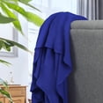 thumbnail image 4 of PiccoCasa 100% Cotton Soft Knitted Throw Solid Blanket for Couch Sofa Bedroom, Royal Blue 50"x60", 4 of 8