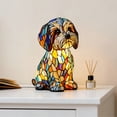 thumbnail image 6 of HIBIBUD Vintage Stained Glass Shade Cute Dog Tabletop Night Light,Stained Resin Puppy Lamp with Usb,3D Cute Pet Led Table Night Lamps for Bedroom Nursery Desk,Gift for Dog Lovers&Kids (Maltese), 6 of 9