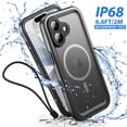 thumbnail image 5 of SPORTLINK Magnetic Case for iPhone 17 Compatible with MagSafe IP68 Waterproof Full Body Heavy Duty Military Shockproof Dropproof 360 Sealed Rugged Cover - Black, 5 of 9