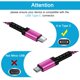 thumbnail image 2 of Cable USB tipo C de carga rápida, paquete de 3 unidades de 10 pies para Samsung S23 Ultra, 2 of 7