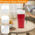 thumbnail image 2 of 2Pcs Glass Cup with Lid and Straw Transparent Iced Coffee Cups 600 ML Drinking Glasses, 2 of 8