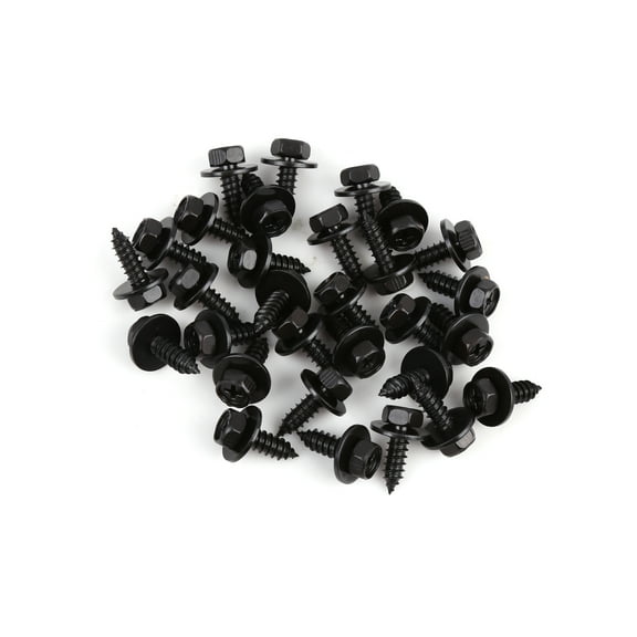 Unique Bargains 30 Pcs Car Screw Bolt Retainer Black Metal for Toyota