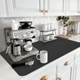 thumbnail image 2 of Kitchen Dish Drying Mat for Kitchen Counter 31.5"x17", Diatomite Coffee Mat Anti-slip Rubber Backed, Black, 2 of 17