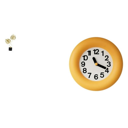 Leaf Sculpture Figurine Wall Clock Artwork Contemporary Iron Wood Design Perfect for Dining Room Bedroom Shop