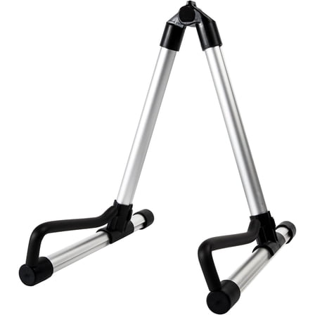 AODSK AS-401S Guitar Stand Folding with adjustable A-Frame for Acoustic Classical and Electric Guitars Bass Ukulele Portable (Single Stand-Silver)