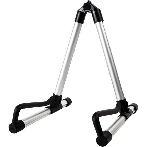 AODSK AS-401S Guitar Stand Folding with adjustable A-Frame for Acoustic Classical and Electric Guitars Bass Ukulele Portable (Single Stand-Silver)