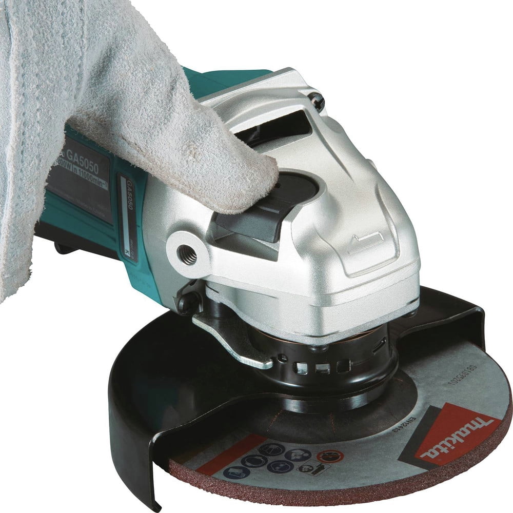 4-1/2 Makita in. in./5 Amp 11 Corded Grinder Switch GA5053R Angle Guard Paddle with Non-Removable Compact