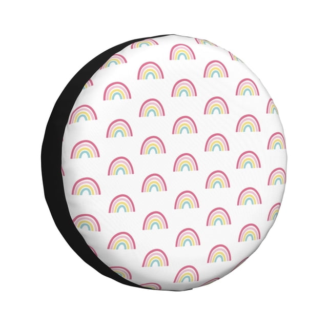 Fotbe Rainbow Funda de Llanta de Repuesto con Estampado, Engrosada, Ajuste Universal para Jeep, Remolque, RV, SUV, Camión-15 inch
