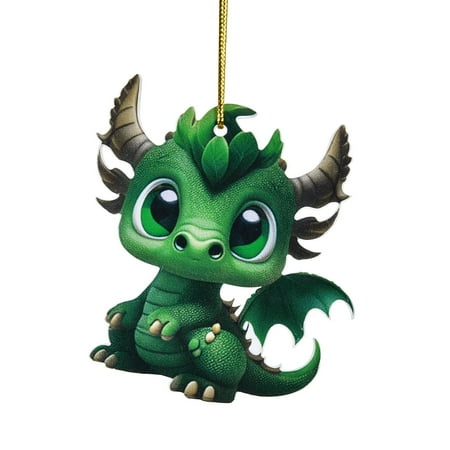 

Jungdeepe Cute Dragon Statue Ornament Wire Garland Christmas Winter Decorative Garland Winter Christmas Hanging Snowflake Decorations Winter Candle Rings for Chandelier Window Wreath with Cotton
