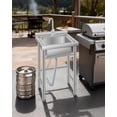 thumbnail image 4 of EDTara 18" Stainless Steel Utility Sink, Freestanding Commercial Single Bowl With Cold and Hot Water Pipe for Versatile Use In Kitchen or Laundry, 4 of 5