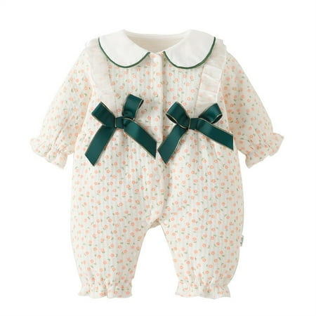 

adviicd Jumpsuit 1t Boys Clothes Babys Girls Boys Solid Spring Winter Bow Tie Long Sleeve Romper 3 Months Old Baby Boy