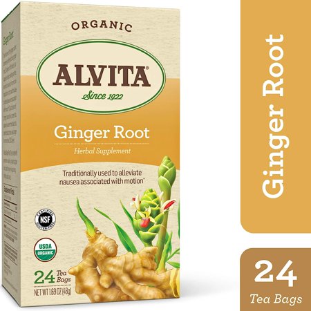 Alvita - Organic Ginger Root Tea Caffeine Free - 24 Tea Bags