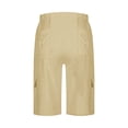 thumbnail image 6 of ZHYou Bermuda Cargo Shorts Women Elastic High Waist 7 Inch Inseam Summer Baggy Jorts for Women with 6 Pockets,Khaki,Size L, 6 of 6