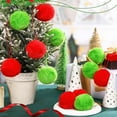 thumbnail image 3 of Taotanxi Red and Green Furry Christmas Ball Ornaments for Christmas Hanging Decorations Soft Faux Fur Pom Pom Ball Ornaments for Home Party Supplies Fireplace Mantel Wall Decor, 3 of 5