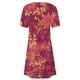 thumbnail image 4 of Vestido Corto para las Mujeres Cuello Redondo Manga Corta Impresa Suéter, Moda Casual Estilo Línea, 4 of 5