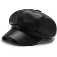 thumbnail image 4 of CoCopeaunts Newsboy Hats for Women Octagonal Cap Autumn Winter Leather Panama Stylish Artist Painter Newsboy Cap Womens Beret Hat, 4 of 7