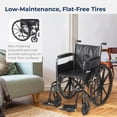 thumbnail image 4 of Silla de ruedas Drive Medical Silver Sport 2 con varios estilos de brazos y opciones de montaje frontal, color negro, 18 pulgadas, 4 of 5