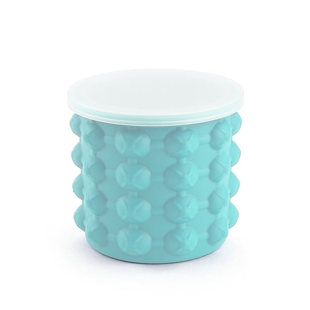 Cubitera de plástico redonda con tapa - Molde de silicona for cubitos de hielo - Una pieza - Color aleatorio