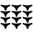 thumbnail image 2 of Alyce Intimates Women's Laser Cut Thong, Pack of 12, 2 of 6