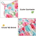 thumbnail image 4 of Holiday Deals! ZCFZJW Toddler Baby Girl Jumpsuit One Piece Floral/Dinosaur/Solid/Color Sleeveless Playsuit Strap Romper Harem Pant with Pockets Summer Outfit Clothes(#05-Pink,1-2 Years), 4 of 7