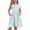 #A33-Blue, variant on XADYUY Summer Dress for Girls 10-12 Twirly A-Line Short Sleeve Midi Dress Cartoon Bow Casual Crew Neck Swing Sundresses with Pockets for 4-14t Kids,Beige 3-4 Years