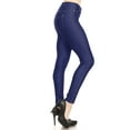 thumbnail image 2 of Women's Plus Size Solid Casual Comfort Lightweight Stretchy Jean Pocket Jeggings Pants, 2 of 4