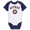 thumbnail image 2 of Infant White/Heather Gray Houston Astros Two-Pack Little Slugger Bodysuit Set, 2 of 3