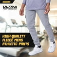 thumbnail image 3 of Ultra Performance 3 Pack Mens Sweatpants, Fleece Cargo Joggers for Men with Pockets, 3 of 7