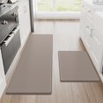 thumbnail image 1 of Alfombrillas de cocina StepRite, acolchadas, antifatiga, 2 unidades, color caqui, 1 of 7