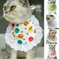 thumbnail image 2 of Breathable Pet Scarf Reusable, String Flower Edge Lace Up - Lemon Pet Neckerchief for Festival Dress Up, 2 of 8