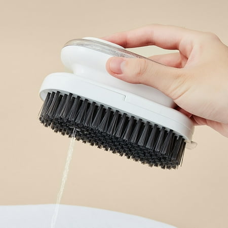 

CLEARANCE! Cleaning Brush Automatic Liquid Discharge Kitchen Dishwashing Brush Pressed Refillable Soft Shoes Brush