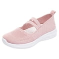 thumbnail image 4 of HEWUQI Women's Knit Slip on 2026 Breathable Walking Mules Orthopedic Backless Tennis Sneakers Arch Support Orthopedic Mesh Work Shoes Pink Size 6.5, 4 of 4