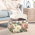 thumbnail image 5 of Foldable Fabric Storage Bin With Handle Collapsible Basket Box Storage With Lid Organizer Retro Florals, 5 of 7