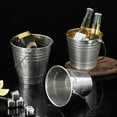 Stainless Steel Ice Bucket Portable Ice Chiller Cooler with Comfortable