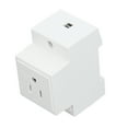 thumbnail image 1 of DIN Rail Outlet DIN Rail Socket DIN Rail Power Socket with Nylon Casing Flame Retardant Heat Resistant for Distribution Panel Rail Mount Easy Installation, 1 of 7