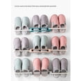 thumbnail image 4 of Advancent Estante para zapatillas de baño plegable múltiple, impermeable, para baño, pared de baño, escurridor, estante plegable para zapatos, Type1 NO1 Advancent HA000433-03B, 4 of 6