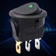 thumbnail image 1 of Encendiendo Interruptor de luz LED redondo 3 modelos Interruptores de botón de encendido basculante DIY Verde JShteea Nuevo, 1 of 6