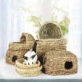 thumbnail image 6 of Tiberpe Hamster Toys Bunny Grass House Toys Bunny Pet Grass House Toys/Rabbit Toys/Rabbit Bedding Rabbit Hut Small Grass Hideout Hand, 6 of 6