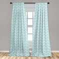 thumbnail image 5 of Ambesonne Retro Curtains, Chevron Snowy Mountaintop, Pair of 28"x63", Pale Blue White, 5 of 5