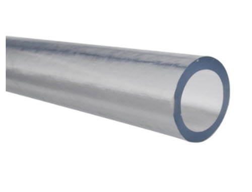 Clear Hard Durable Plastic Tubing for Chemical Applications Inner Diameter 7/16 Outer Diameter 1/2-5 ft