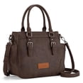 thumbnail image 1 of Bolso de mano Montana West Wrangler Coffee de piel vegana, tamaño mediano, 1 of 7