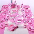 thumbnail image 3 of Sanrio decoraciones de fiesta de cumpleaños de Hello Kitty, suministros festivos de banquete de papel de dibujos animados para niñas, platos, mantel, juego de vajilla, 3 of 4