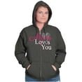 thumbnail image 4 of Mom Loves You Mothers Day Heart Zip Hoodie Sweatshirt Women Brisco Brands 2X, 4 of 4