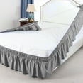 thumbnail image 4 of Unique Bargains Polyester Bed Skirt Elastic Wrap Around Dust Ruffle 15' Drop, 4 of 10