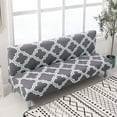 thumbnail image 1 of CHOK 2024 Folding Sofa Bed Cover Solid Color Futon Armless Slipcover Polyester Elastic Fabric All-Inclusive Cover, 1 of 9