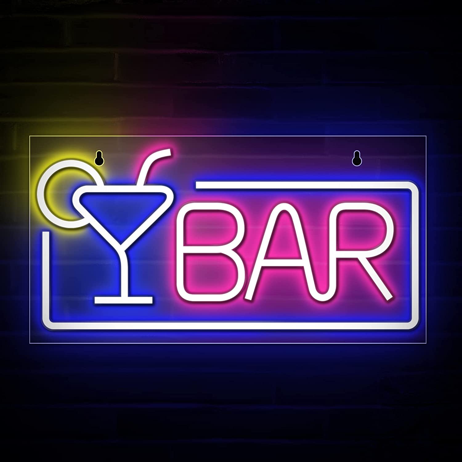 Jinsinto Bar logo neon - premium acrylic Cocktail glass and bar
